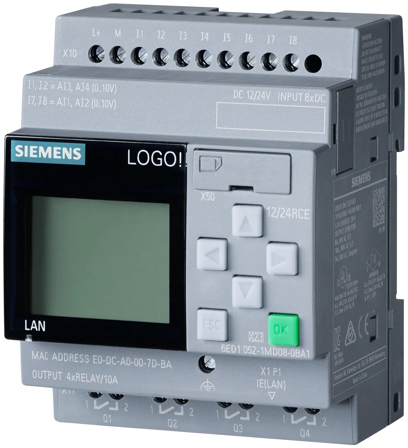 6ED1052-1MD08-0BA1 LOGO 8.3 12/24RCE