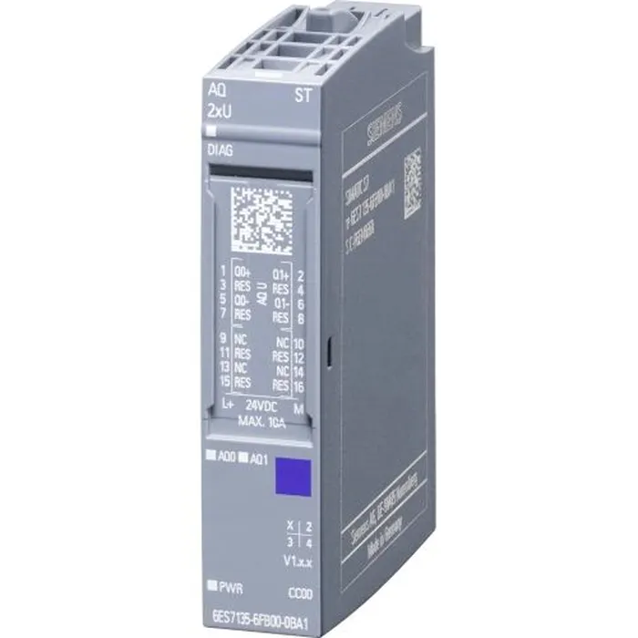 SIMATIC ET 200SP MODUŁ WYJŚĆ ANALOGOWYCH 2 WYJŚCIA NAPIĘCIOWE STANDARD - 6ES7135-6FB00-0BA1