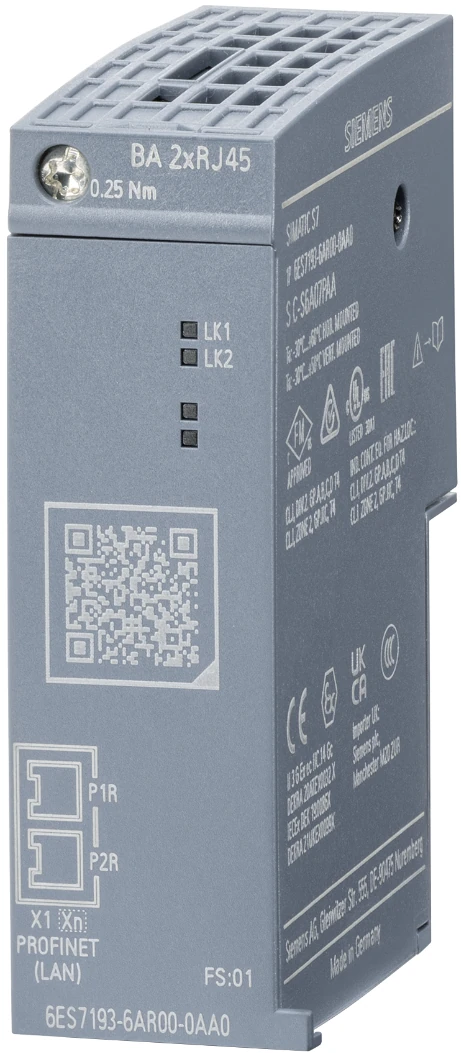 SIMATIC ET 200SP BUS ADAPTER PROFINET (2 X RJ45) - 6ES7193-6AR00-0AA0