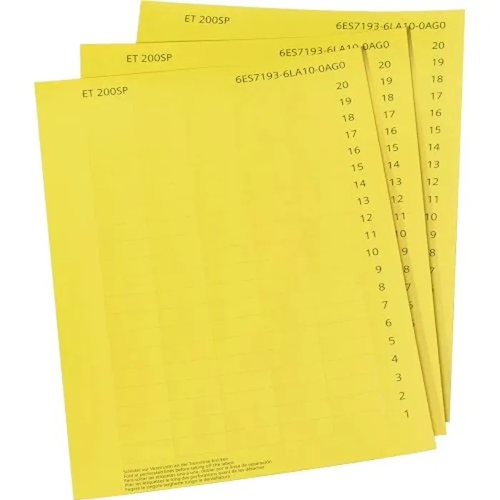 SIMATIC ET 200SP 1000 LABELING STRIPS YELLOW - 6ES7193-6LA10-0AG0