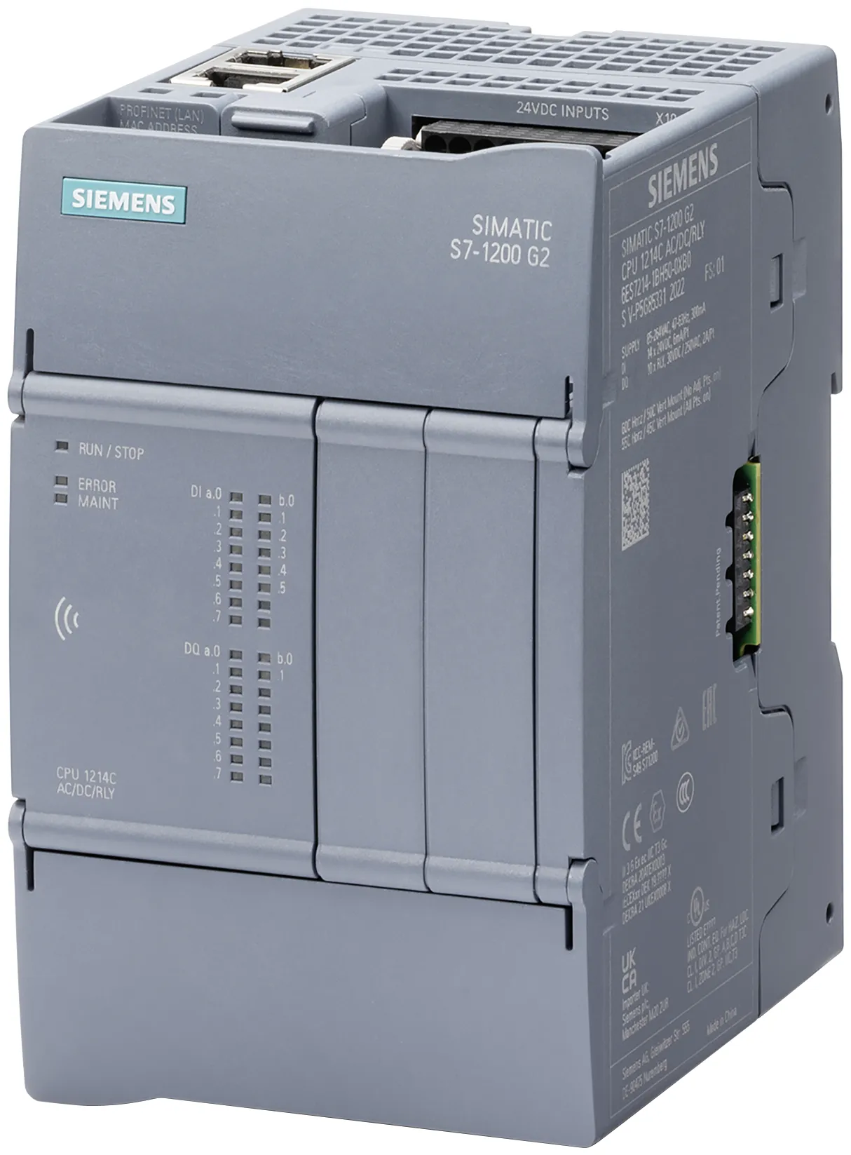 SIMATIC S7-1200 G2: COMPACT CPU 1214C DC/DC/RLY - 6ES7214-1HH50-0XB0