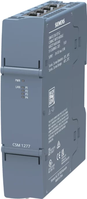 Kompaktowy Switch przemysłowy CSM 1277 do S7‑1200 - 4x RJ45 10/100 Mb/s - 6GK7277-1AA50-0AA0
