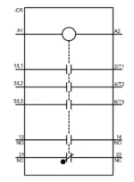 STYCZNIK AC-3 22 kW/400 V - 1 NO+1 NC - 3RT2036-1AL20