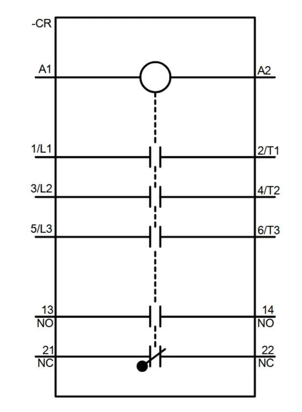 STYCZNIK AC-3 22 kW/400 V - 1 NO+1 NC - 3RT2036-1AL20