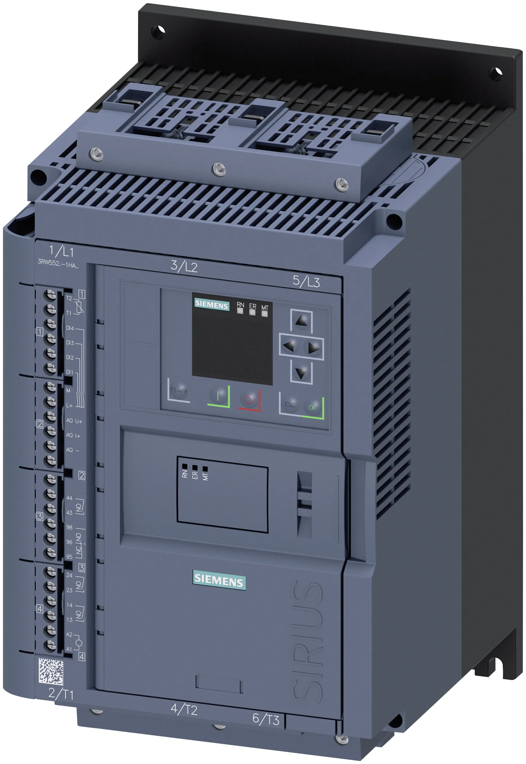 3RW5525-1HA16 Rozrusznik łagodny SIRIUS 55 kW 690 V 63 A
