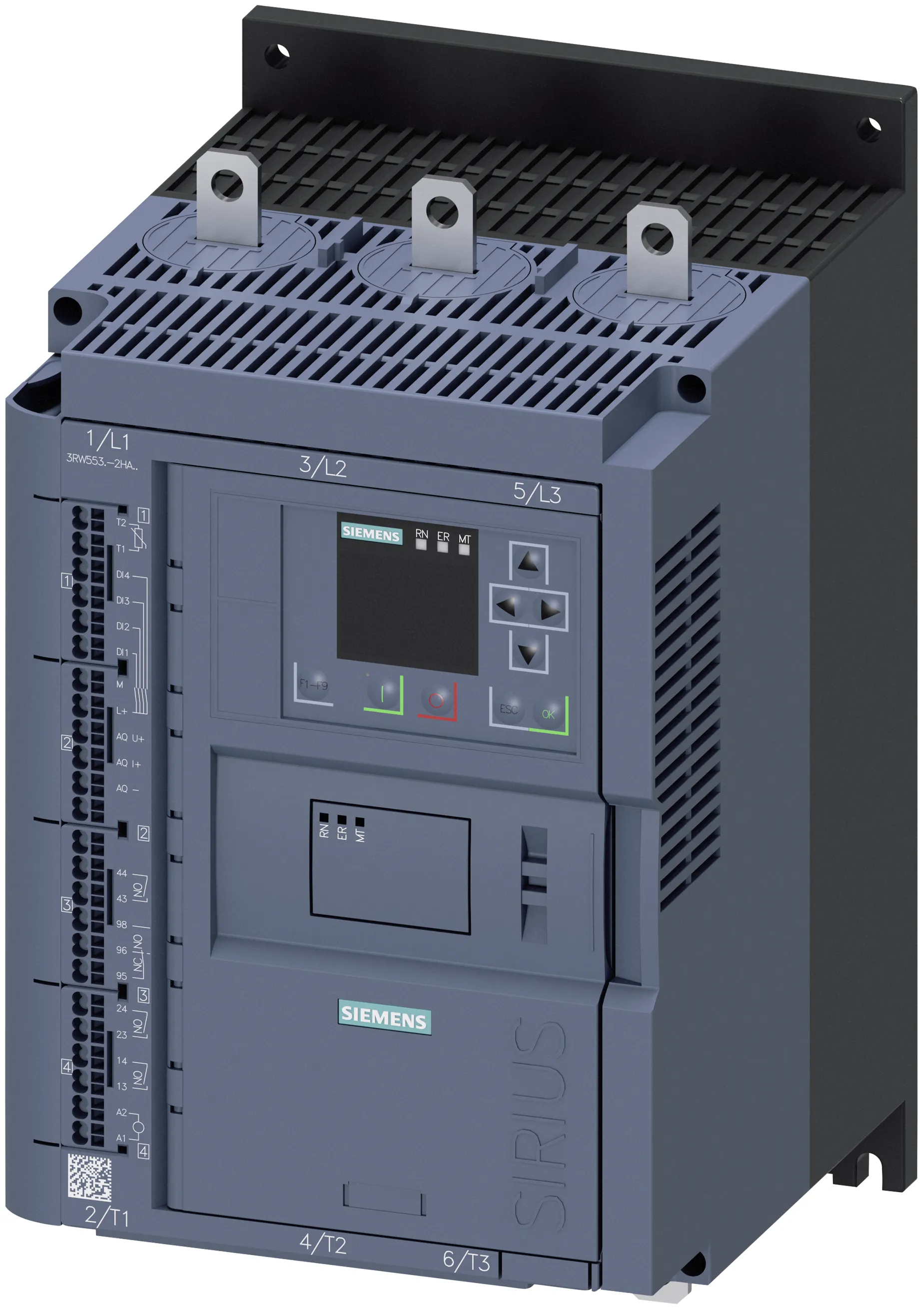 3RW5536-2HA16 rozrusznik łagodny SIRIUS 200-690 V 160 kW 171 A 110-250 V AC