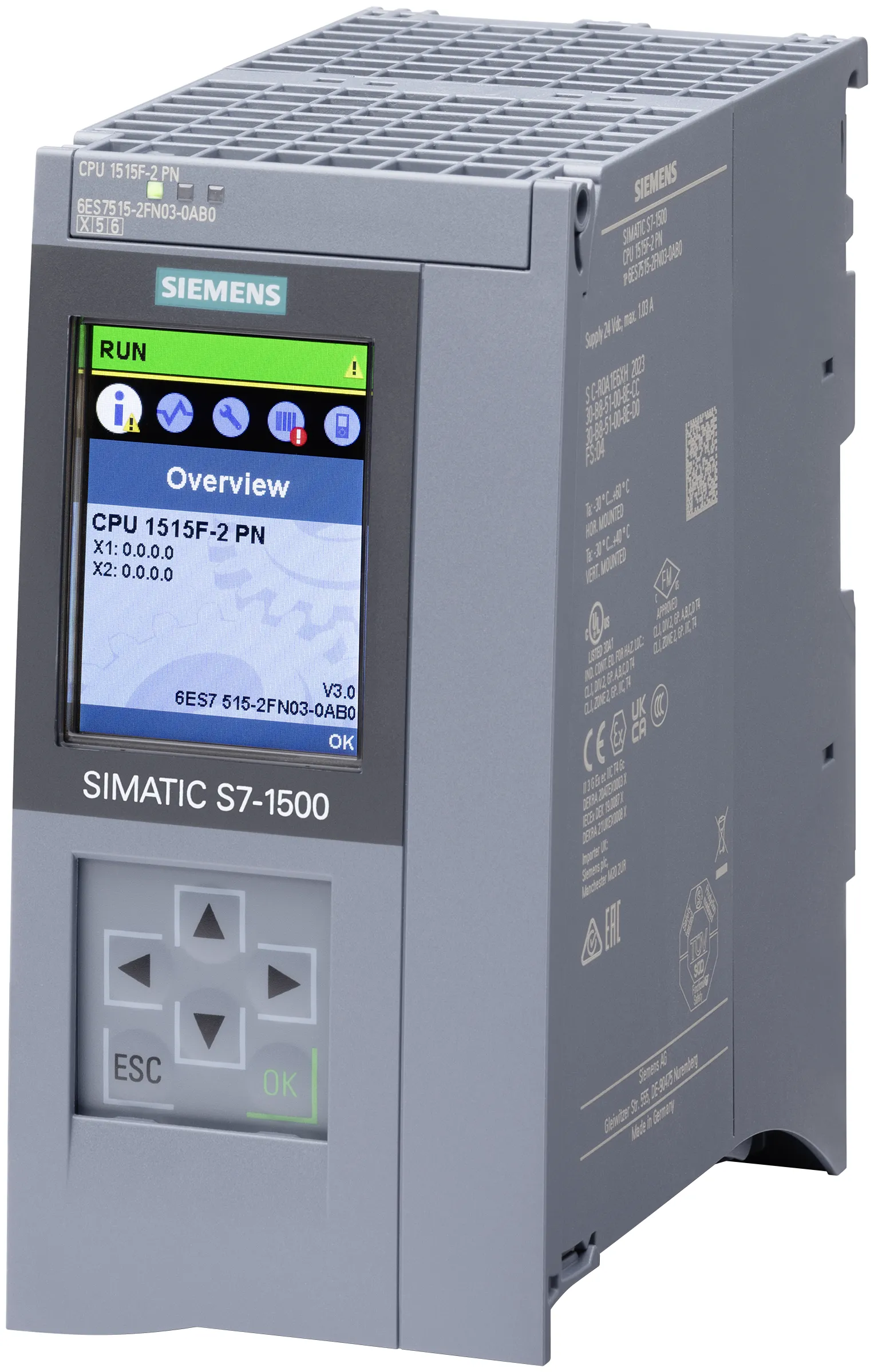 6AG1515-2FN03-2AB0 SIPLUS S7-1500 CPU 1515F-2 PN