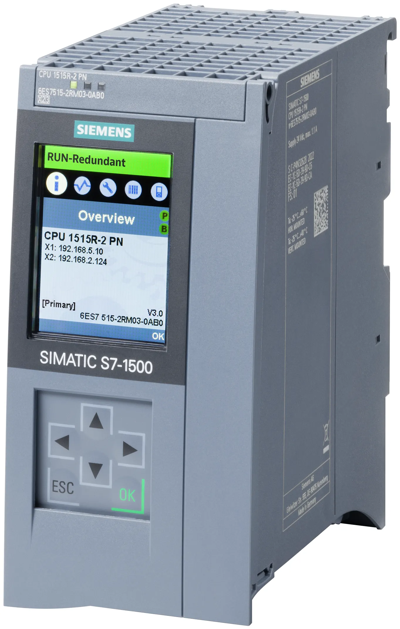 6AG1515-2RN03-7AB0 SIPLUS S7-1500 CPU 1515R-2 PN