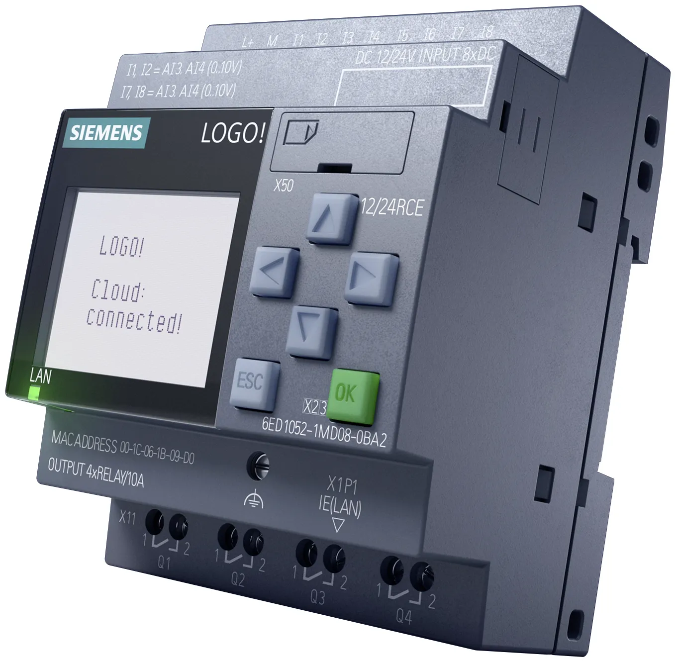 6ED1052-1MD08-0BA2 LOGO! 12/24RCE Moduł Logiczny