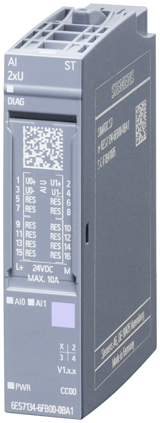 6ES7134-6FB00-0BA1 SIMATIC ET 200SP moduł 2 AI napięciowych 16-bit