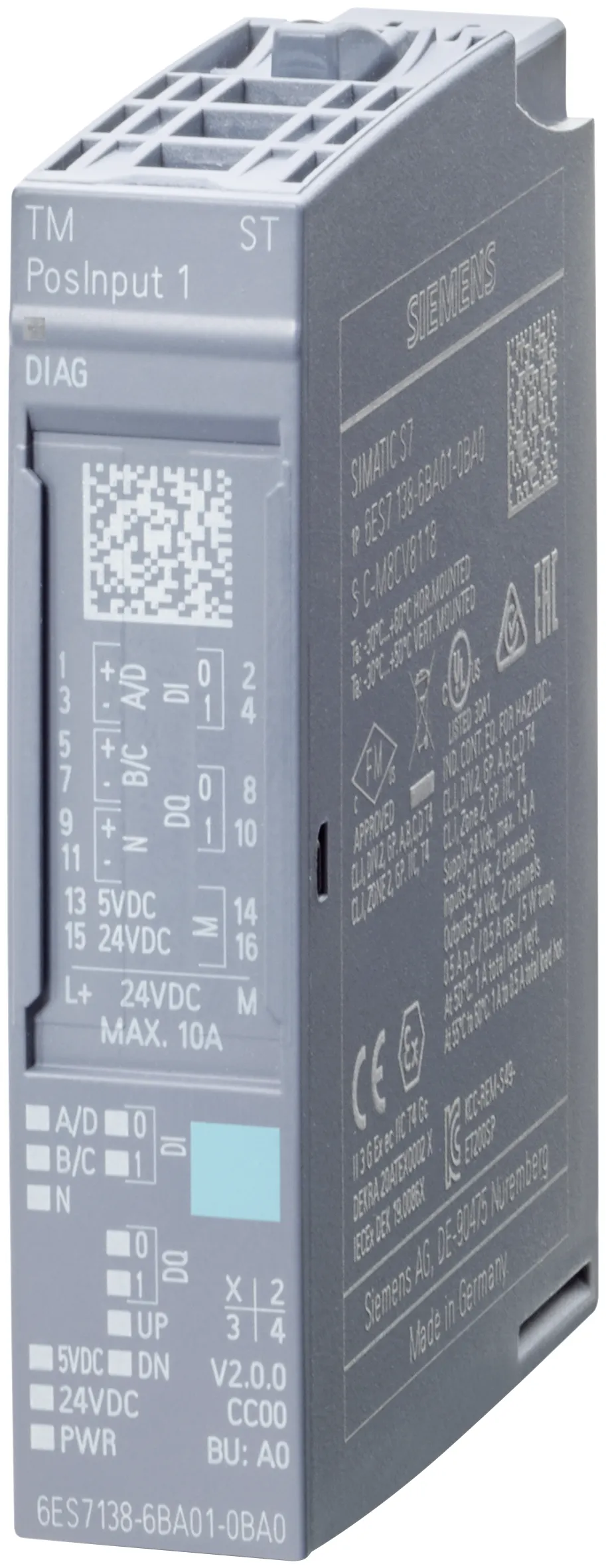 6ES7138-6BA01-0BA0 SIMATIC ET 200SP TM POSINPUT 1 moduł dekodera pozycji i licznika