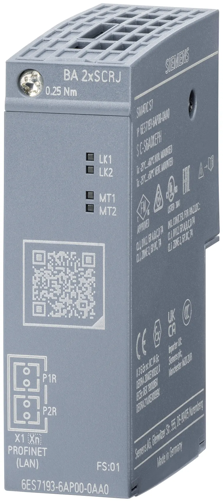 6ES7193-6AP00-0AA0 Adapter PROFINET Światłowodowy SCRJ