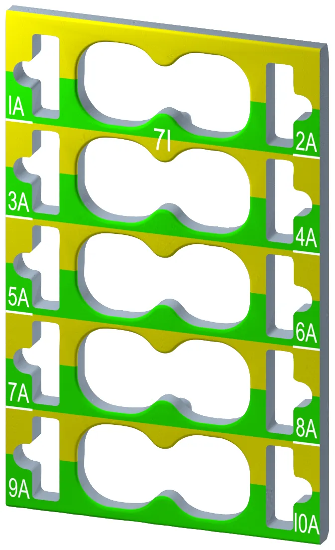 6ES7193-6CP71-2AA0 10 etykiet kodowanych kolorami CC71 dla SIMATIC ET 200SP