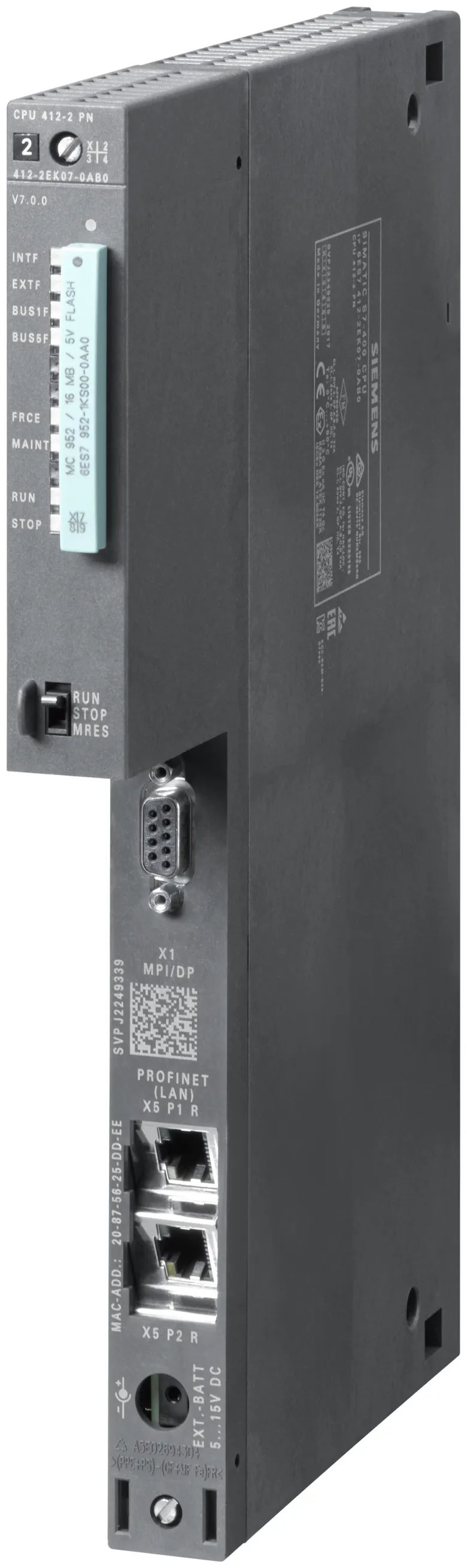 6ES7412-2EK07-0AB0 SIMATIC S7-400 CPU 412-2 PN