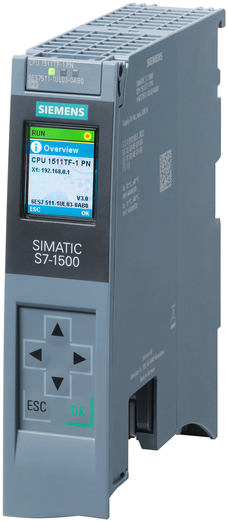 6ES7511-1UL03-0AB0 SIMATIC S7-1500T JEDNOSTKA CENTRALNA TECHNOLOGICZNA FAIL-SAFE CPU 1511TF-1 PN