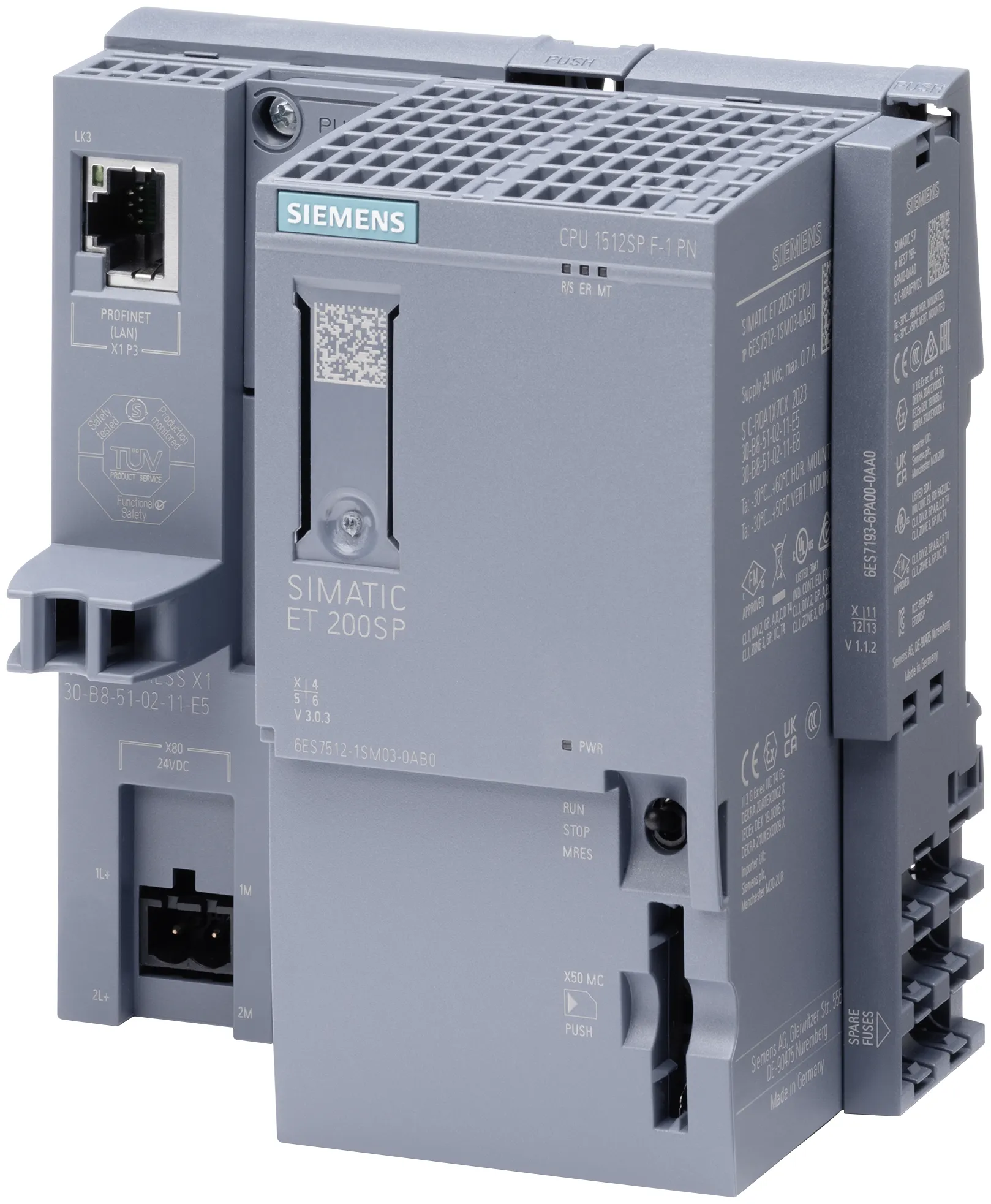 6ES7512-1SM03-0AB0 SIMATIC ET 200SP CPU 1512SP F-1 PN