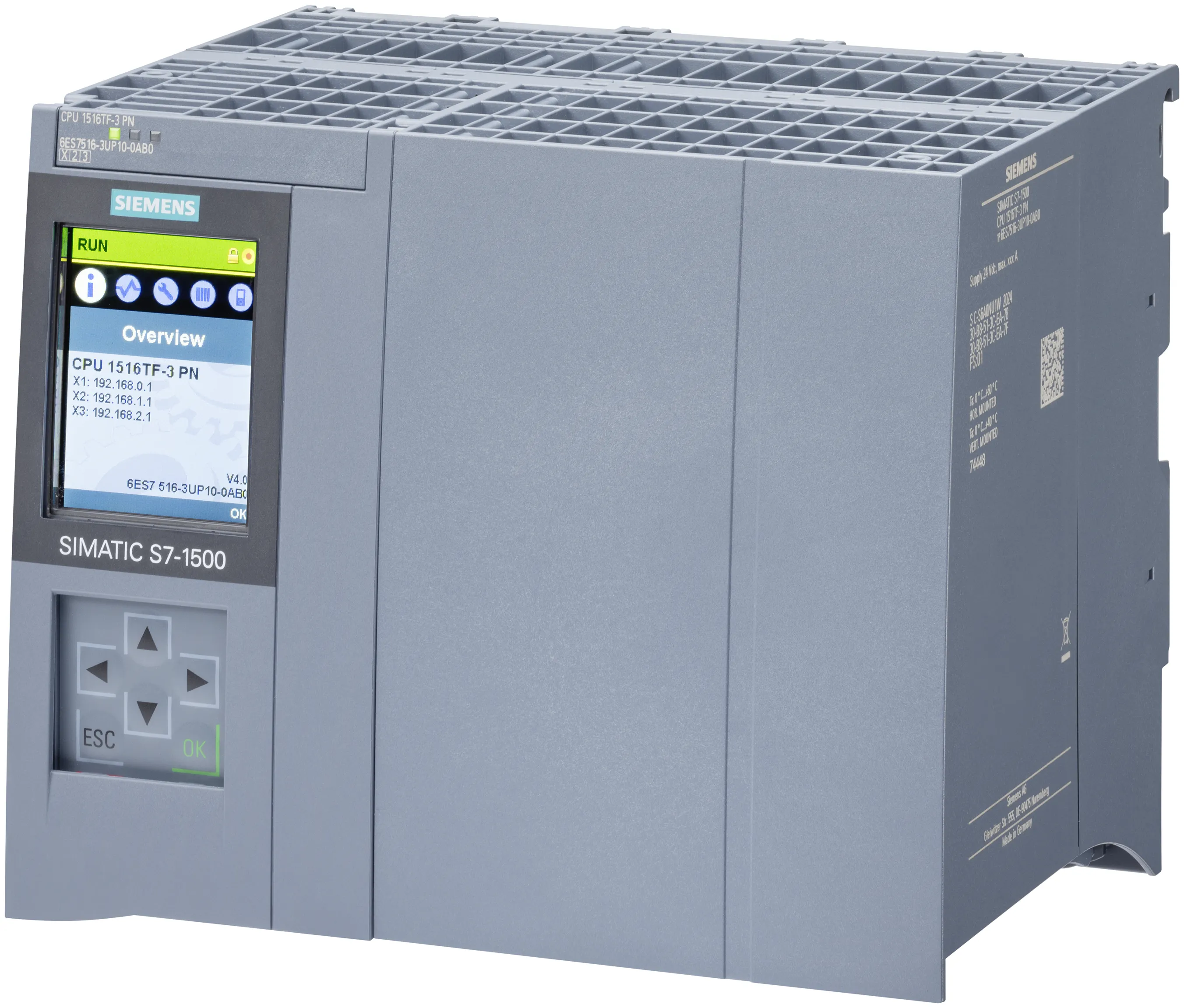 6ES7516-3UP10-0AB0 SIMATIC S7-1500TF CPU 1516TF-3 PN