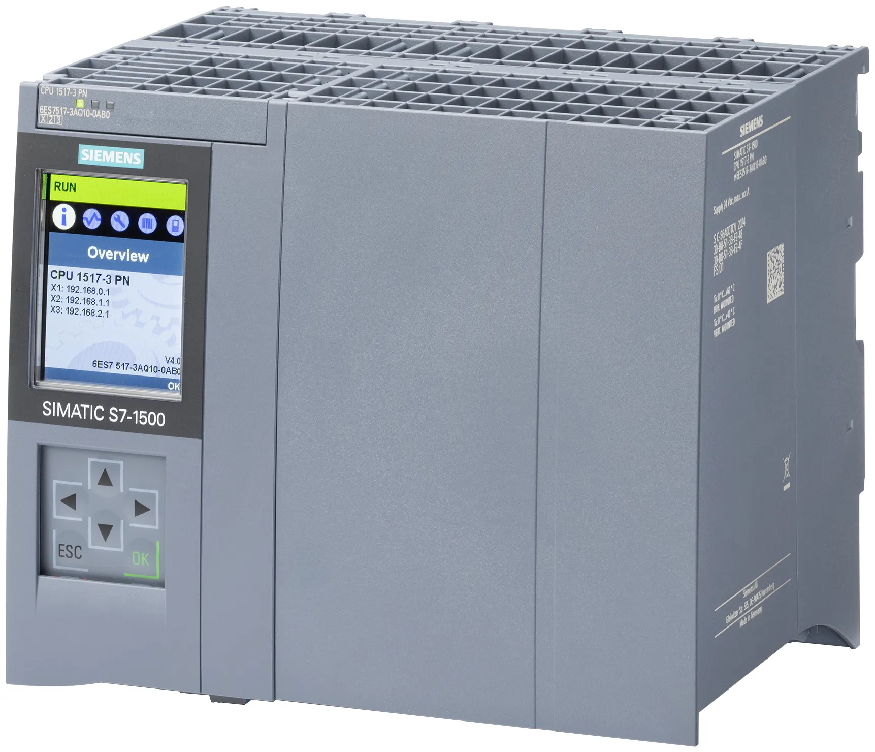 6ES7517-3AQ10-0AB0 SIMATIC S7-1500 CPU 1517-3 PN