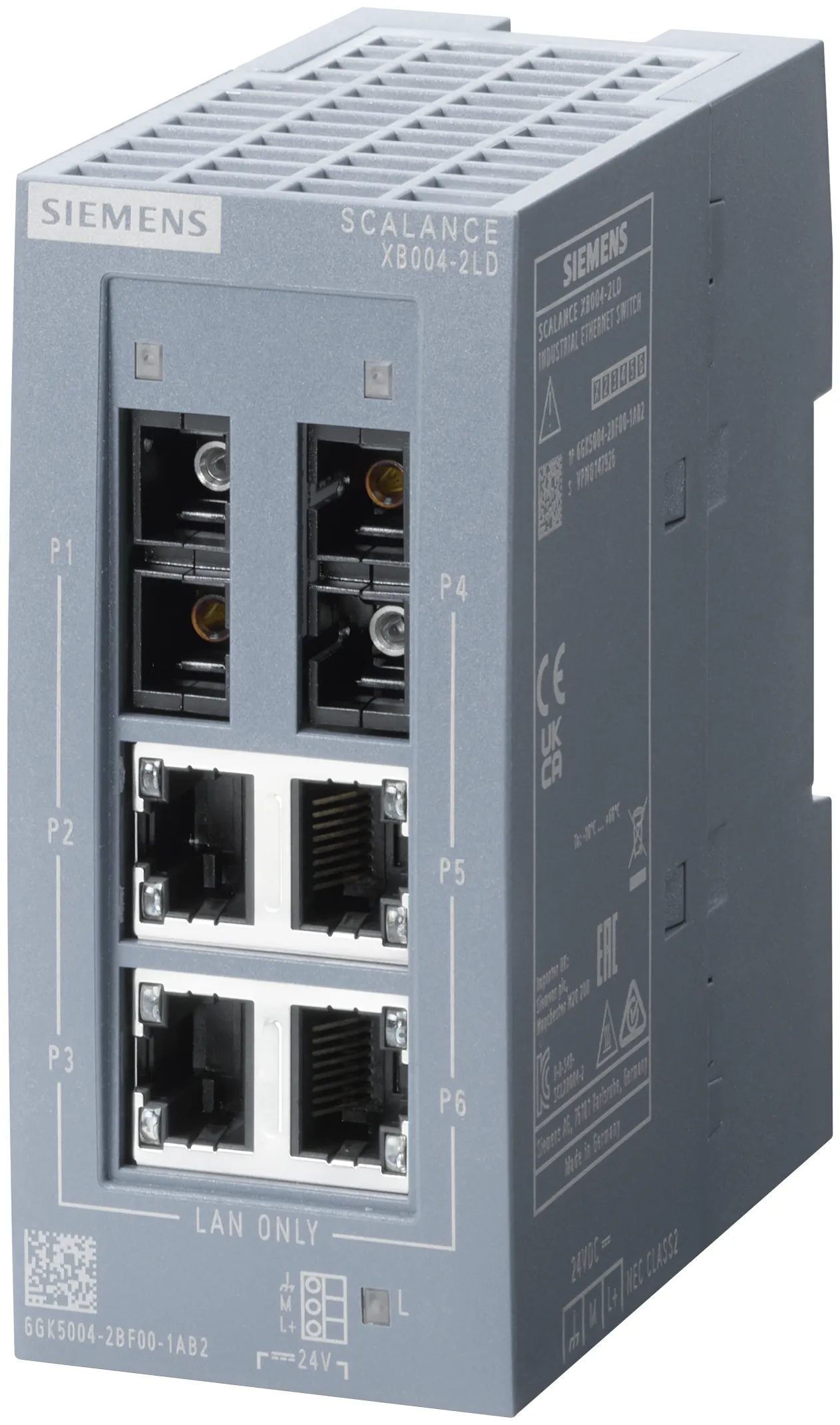 6GK5004-2BF00-1AB2 SCALANCE XB004-2LD niezarządzalny przełącznik Ethernet przemysłowy 4x RJ45 2x SC