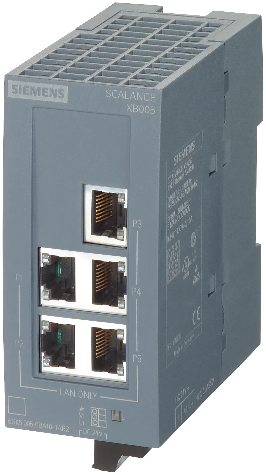 6GK5005-0BA00-1AB2 przemysłowy przełącznik Ethernet niezarządzalny SCALANCE XB005 5 portów 10/100 Mbit/s