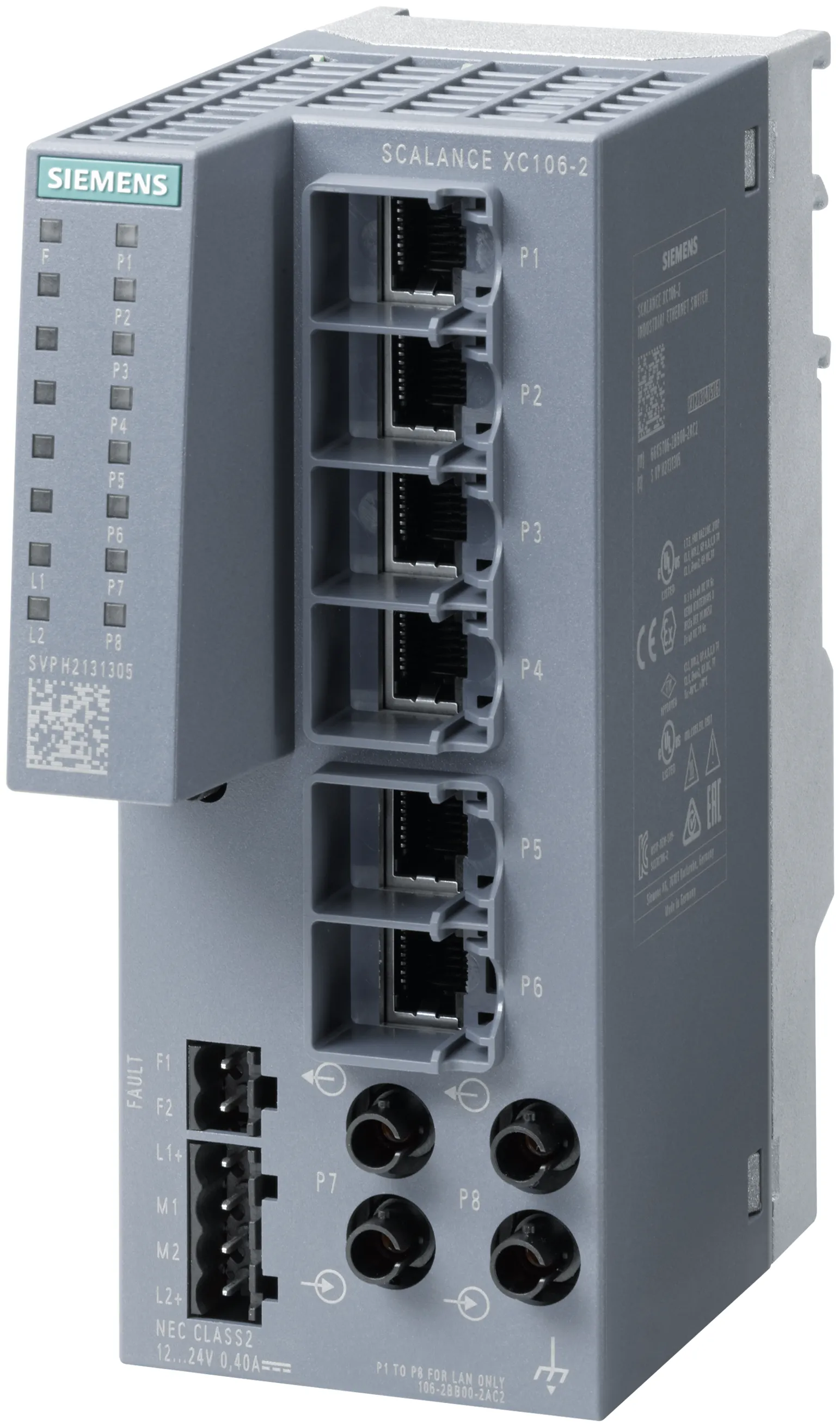 6GK5106-2BB00-2AC2 niezarządzalny przełącznik SCALANCE XC106-2 6x RJ45 2x BFOC