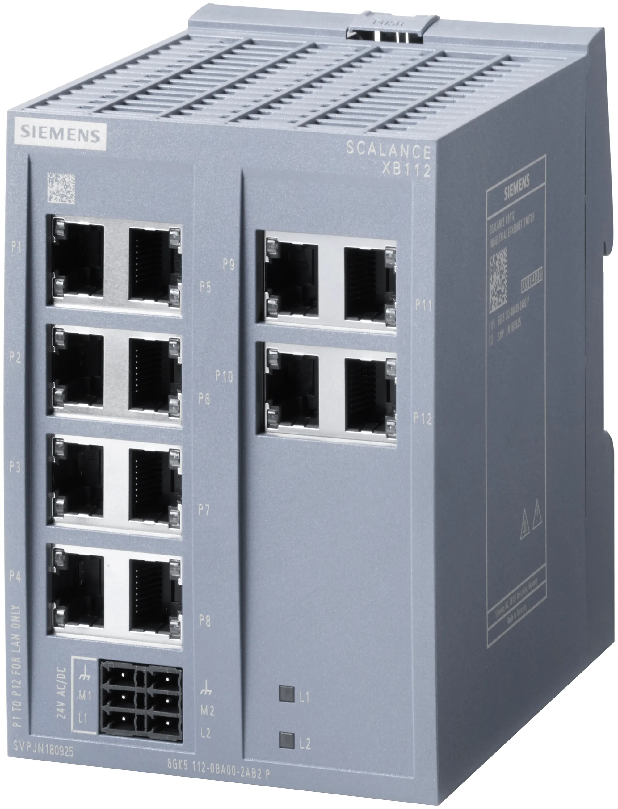 6GK5112-0BA00-2AB2 SCALANCE XB112 niezarządzany switch przemysłowy 12 portów 10/100 Mbit/s RJ45