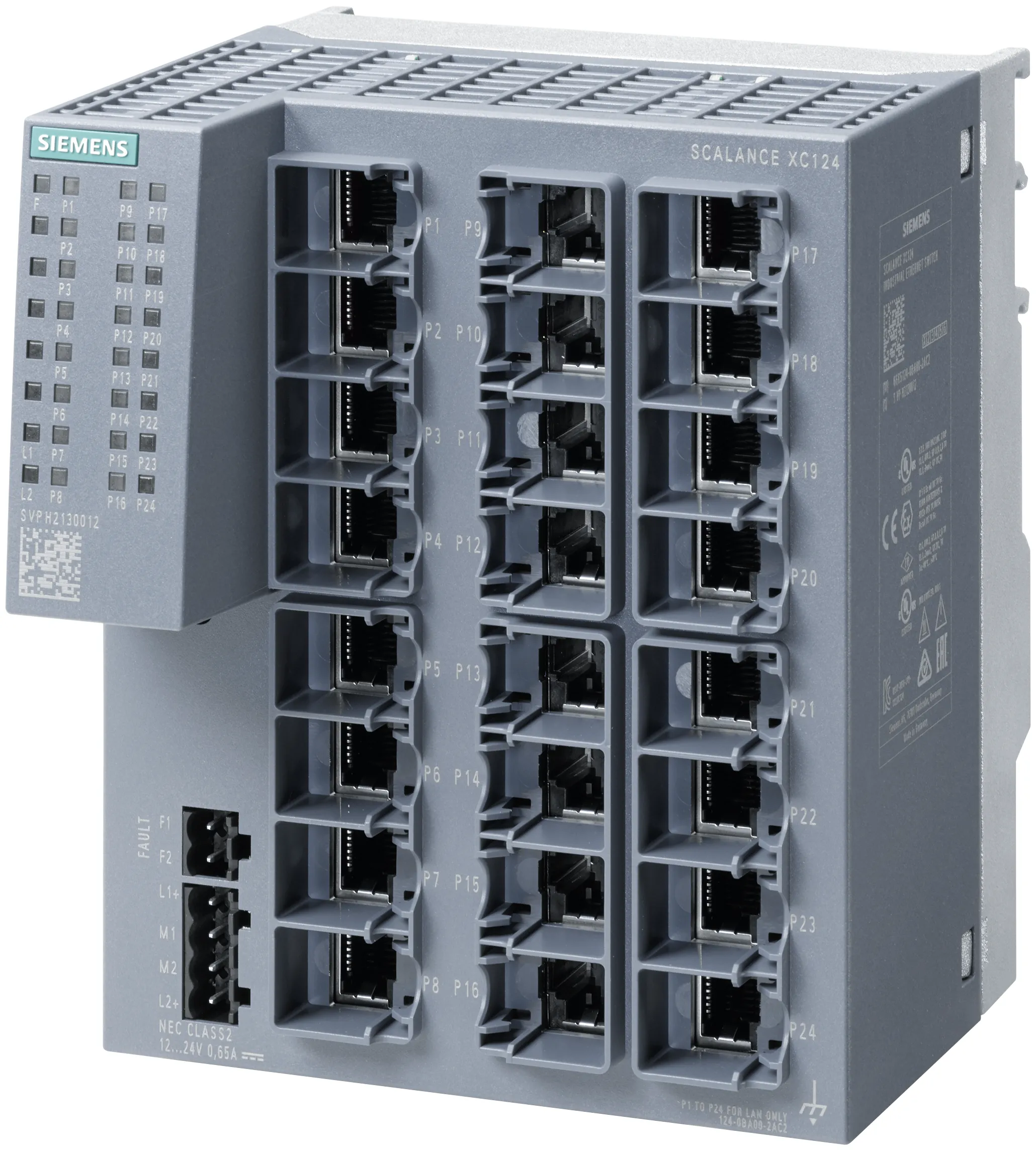 6GK5124-0BA00-2AC2 SCALANCE XC124 niezarządzalny przełącznik IE 24x 10/100 Mbit/s RJ45