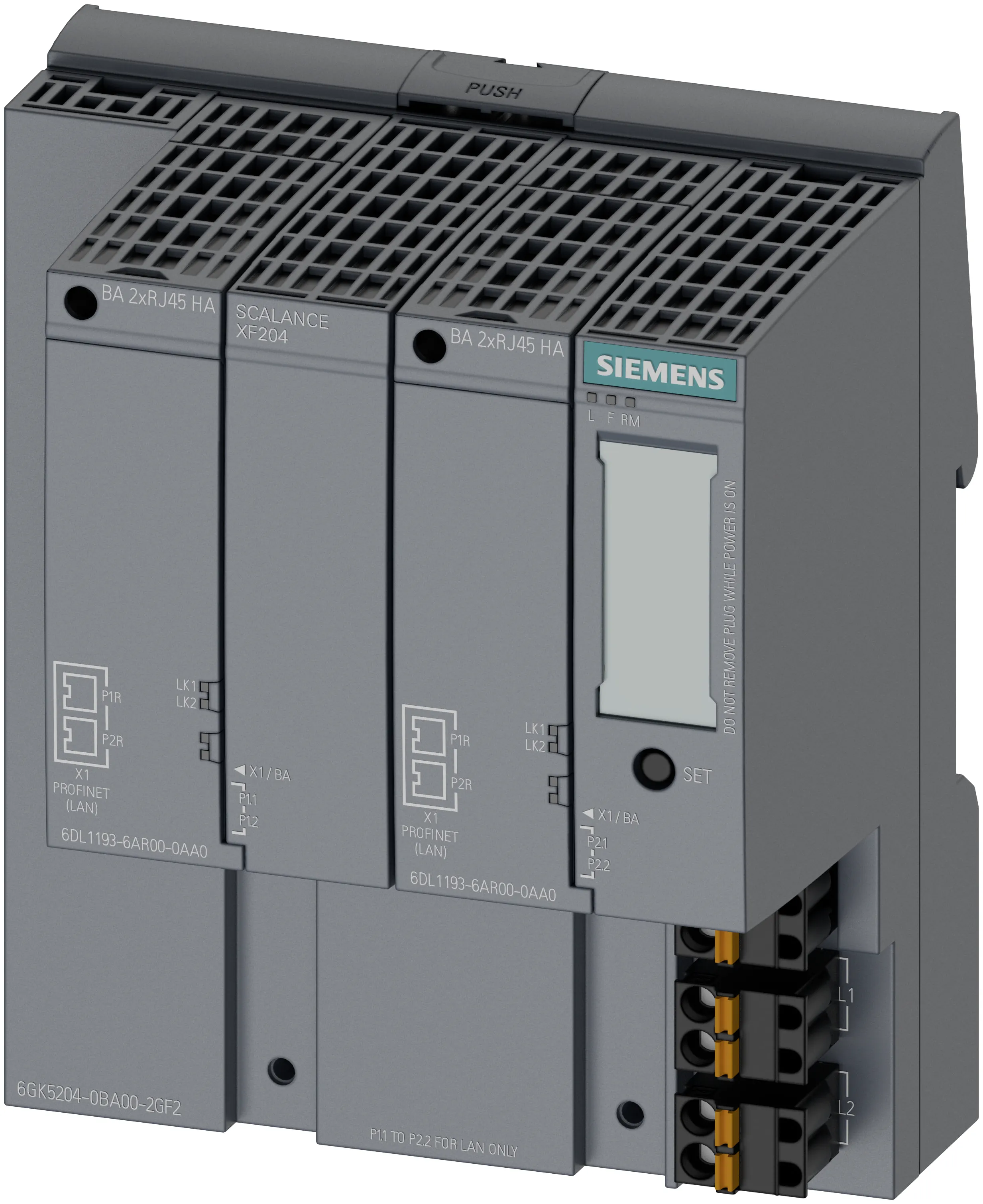 6GK5204-0BA00-2GF2 SCALANCE XF204 zarządzany przełącznik IE 4 porty 10/100 Mbps dwa adaptery magistrali