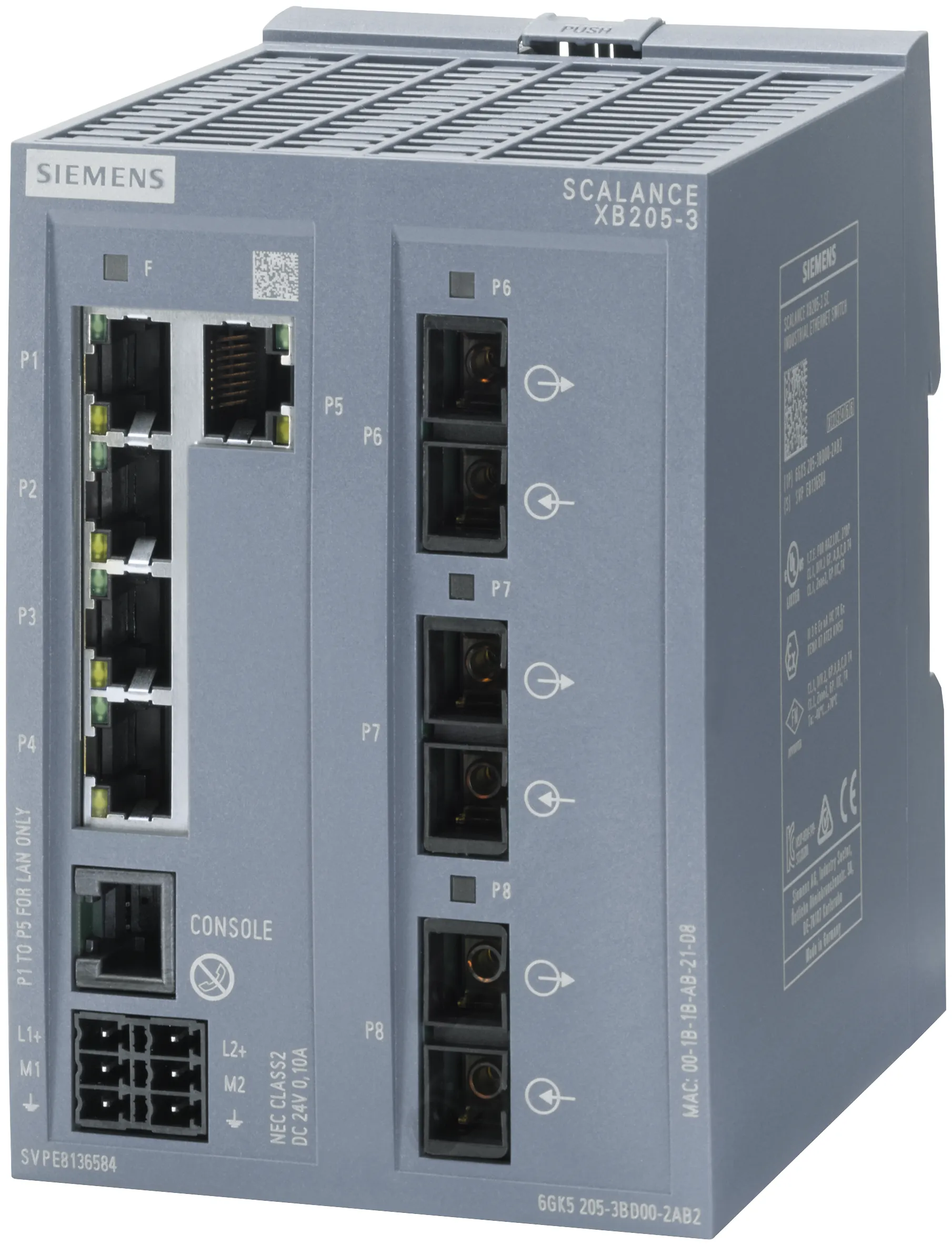 6GK5205-3BD00-2AB2 SCALANCE XB205-3 zarządzalny switch warstwy 2
