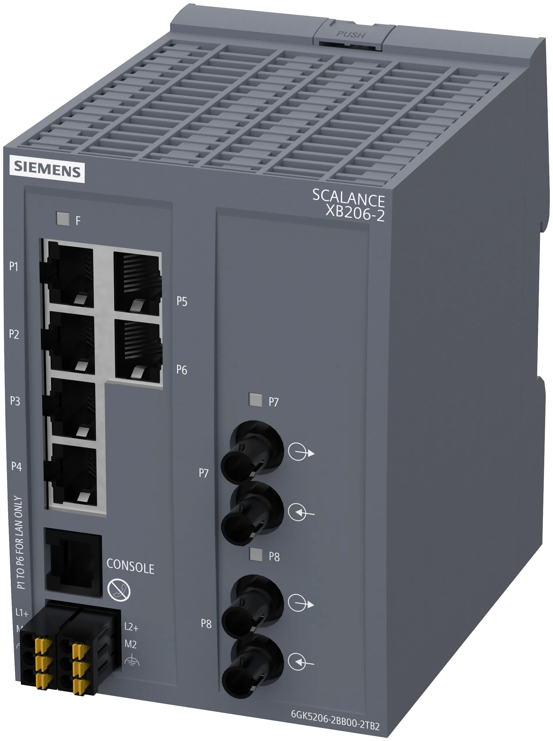 6GK5206-2BB00-2TB2 zarządzany przełącznik przemysłowy SCALANCE XB206-2 6x RJ45 2x MM FO ST