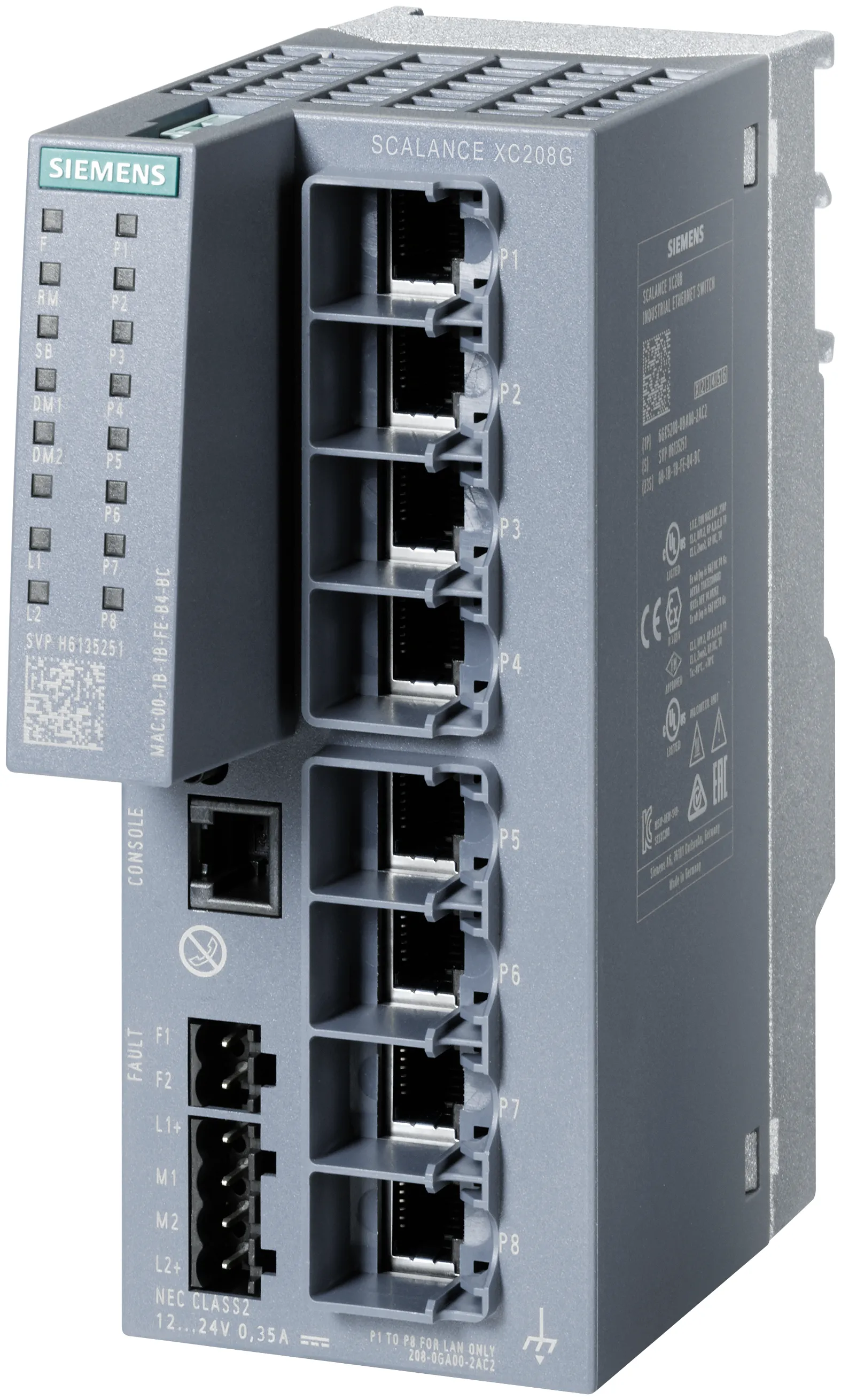 6GK5208-0GA00-2AC2 przełącznik zarządzalny warstwy 2 SCALANCE XC208G