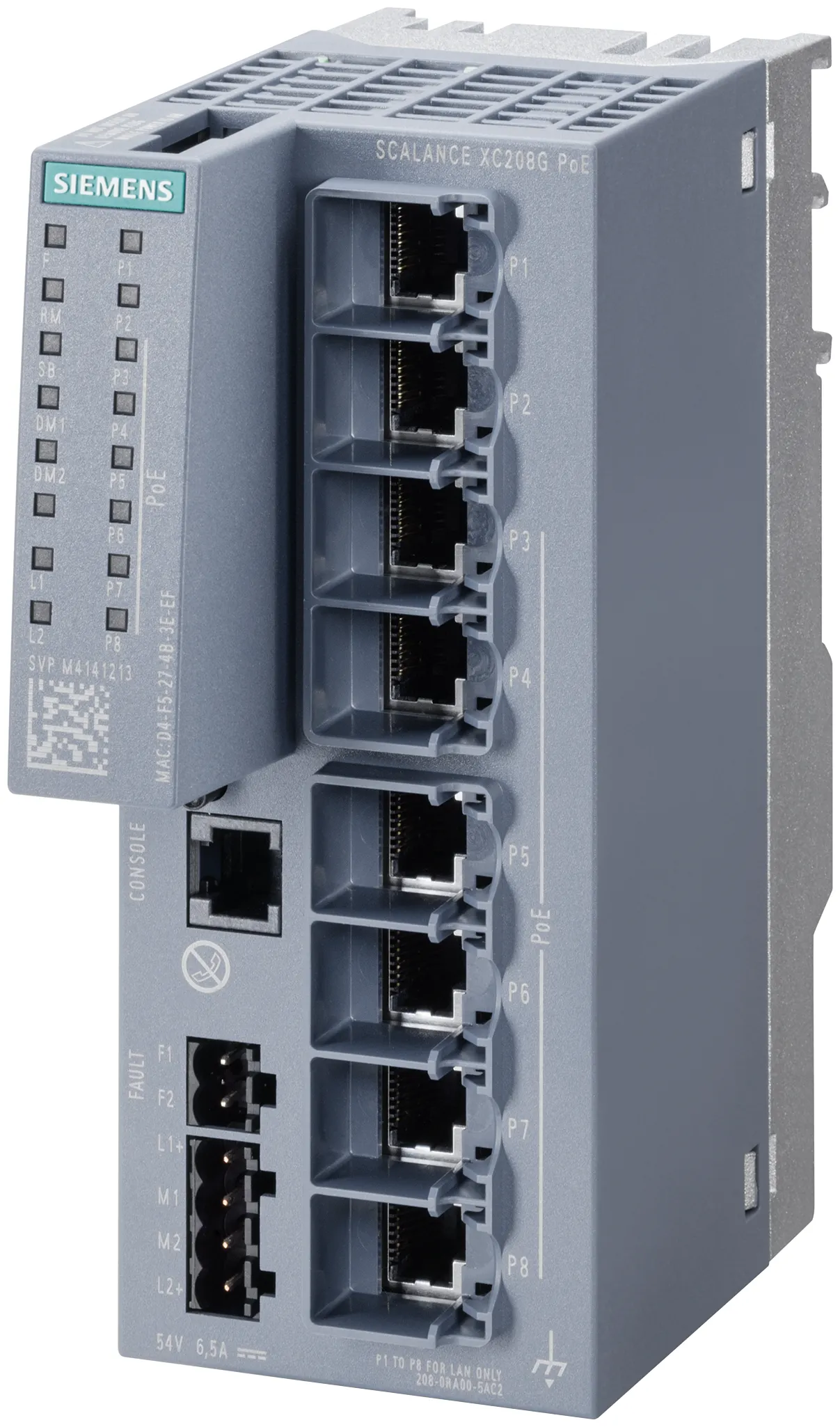 6GK5208-0RA00-5AC2 SCALANCE XC208G przemysłowy switch PoE zarządzalny warstwy 2