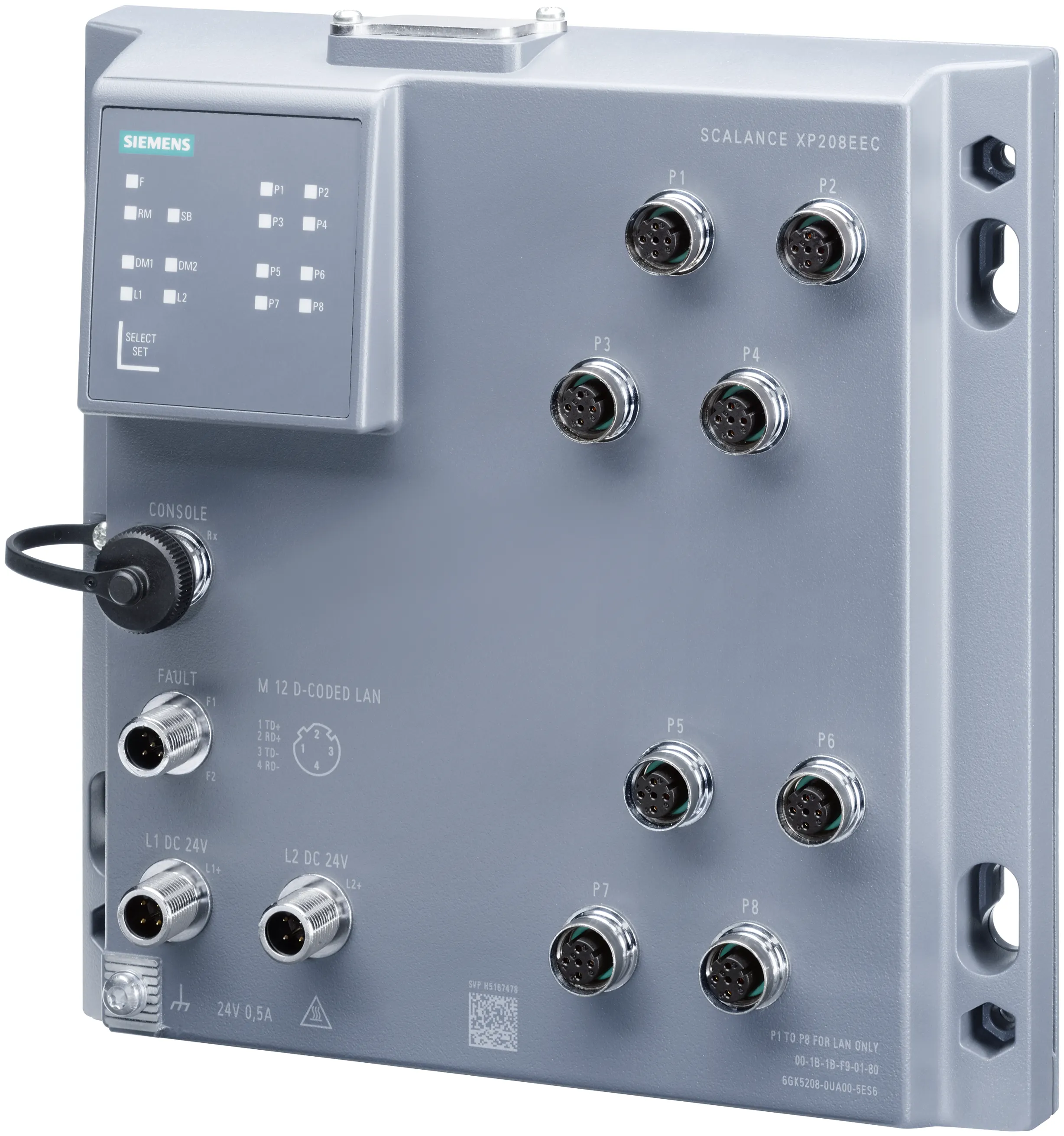 6GK5208-0UA00-5ES6 przemysłowy przełącznik IE zarządzalny PoE SCALANCE XP208POE 8x 10/100 Mbit/s IP65