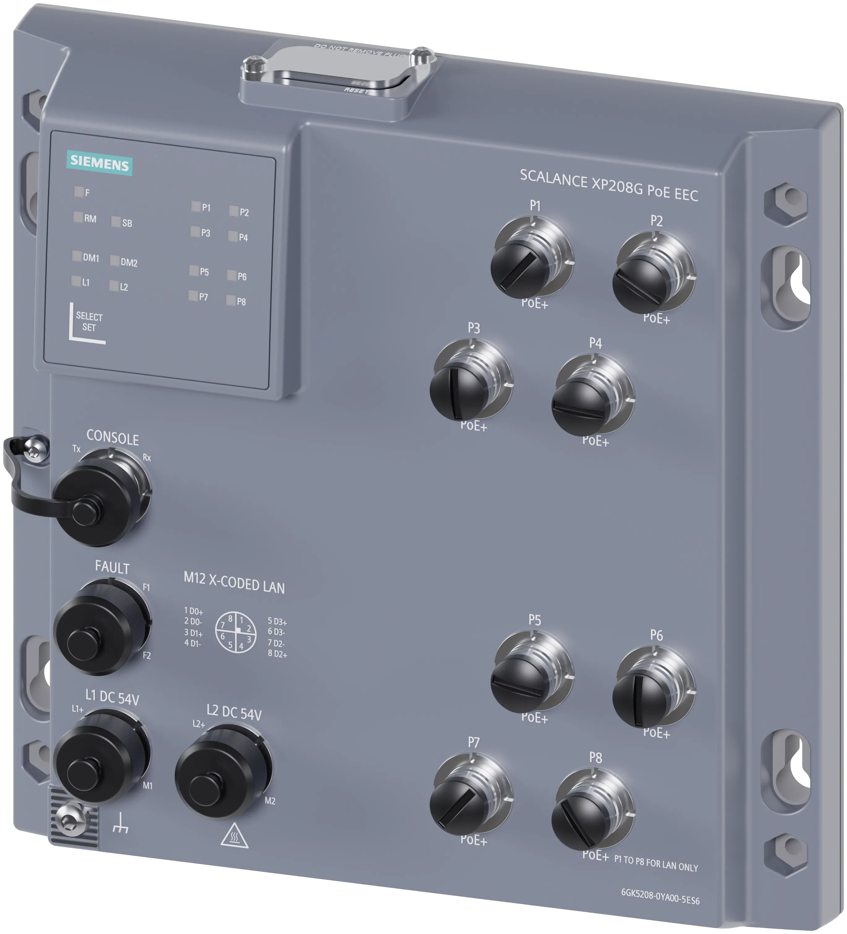 6GK5208-0YA00-5ES6 przełącznik SCALANCE XP208G PoE IP65 warstwy 2