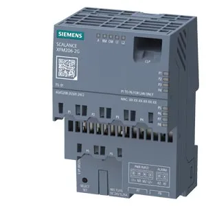6GK5208-2GS01-2AF2 SCALANCE XFM206-2G płaski zarządzalny przełącznik IE 6 portów RJ45 2 porty SFP