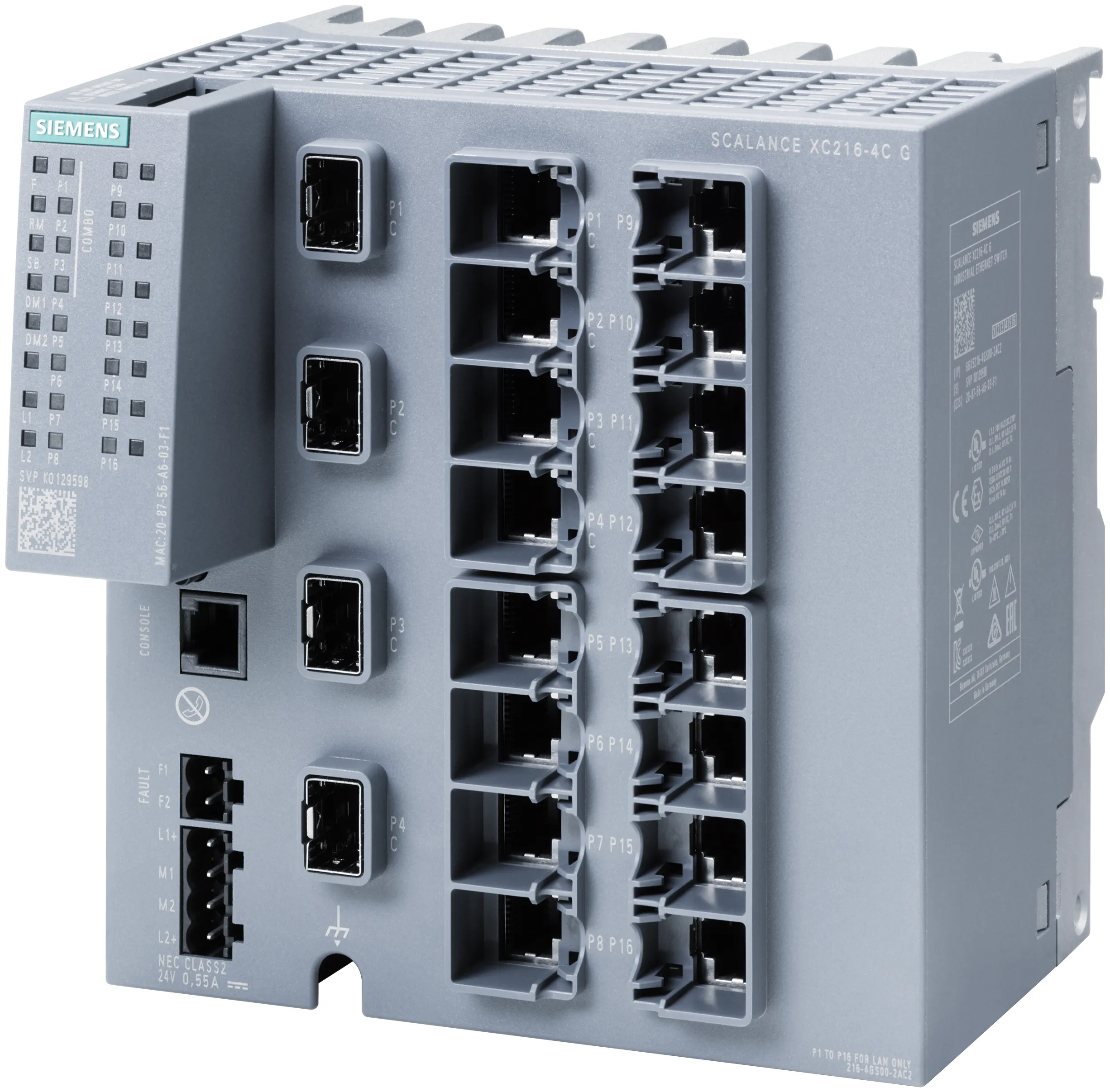 6GK5216-4GS00-2AC2 SCALANCE XC216-4C G zarządzalny przełącznik warstwy 2