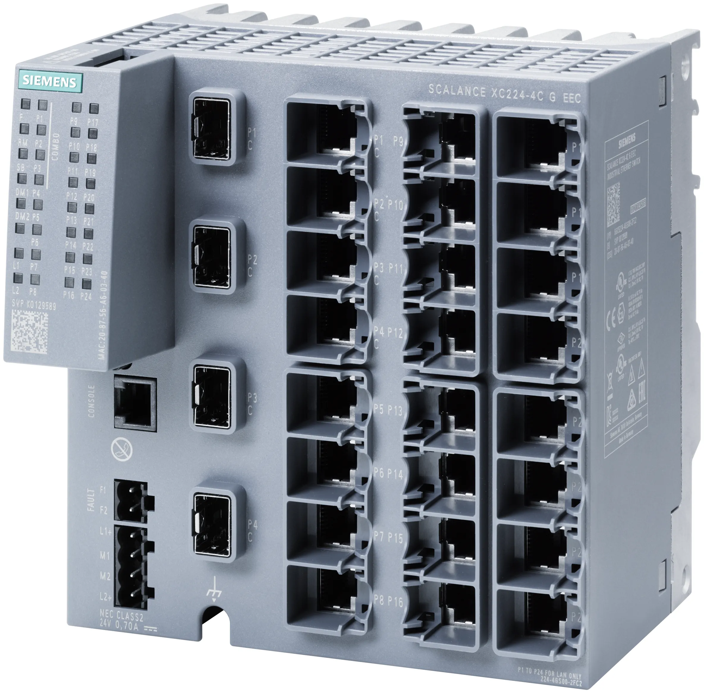 6GK5224-4GS00-2FC2 SCALANCE XC224-4C G EEC zarządzalny switch warstwy 2 IE