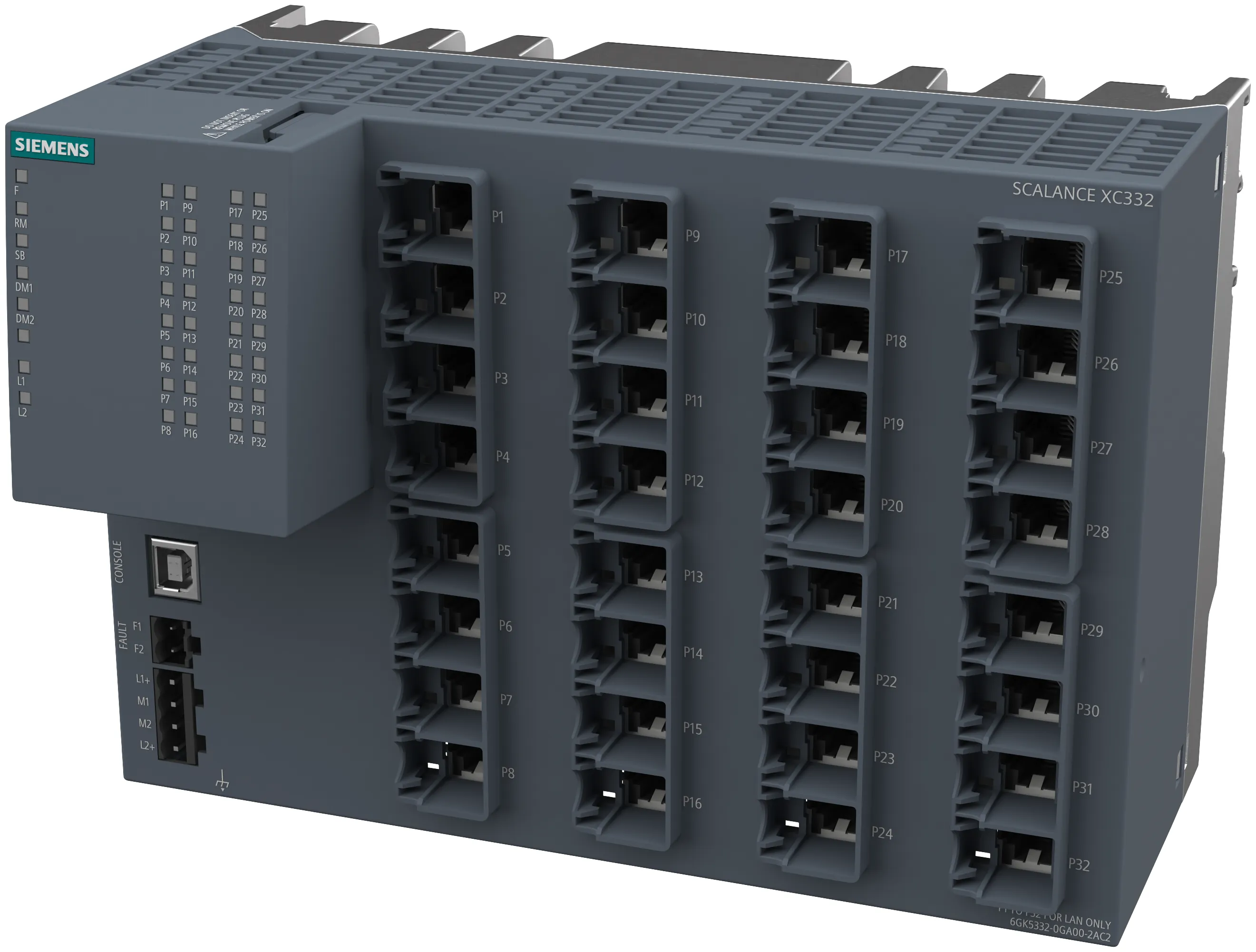 6GK5332-0GA00-2AC2 Scalance XC332 zarządzalny przełącznik przemysłowy 32x 10/100/1000 Mbit/s RJ45