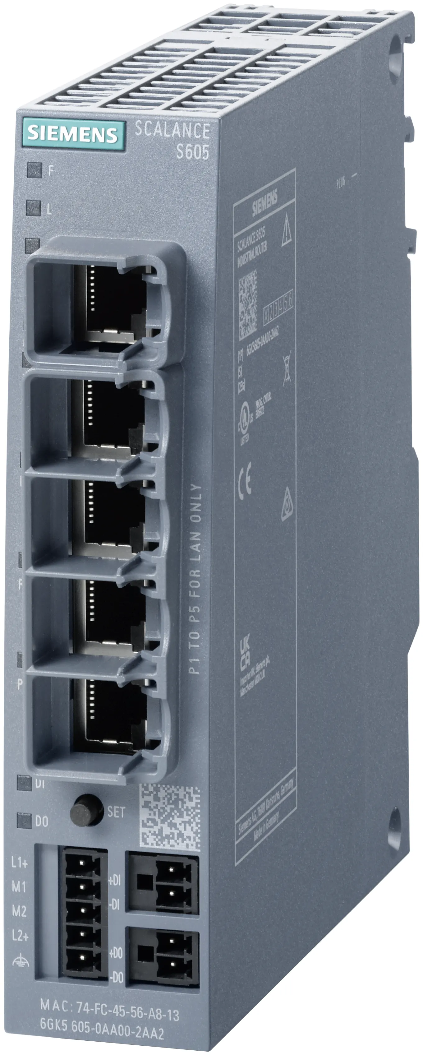 6GK5605-0AA00-2AA2 SCALANCE S605 router sieci LAN VPN 5 portów IP20
