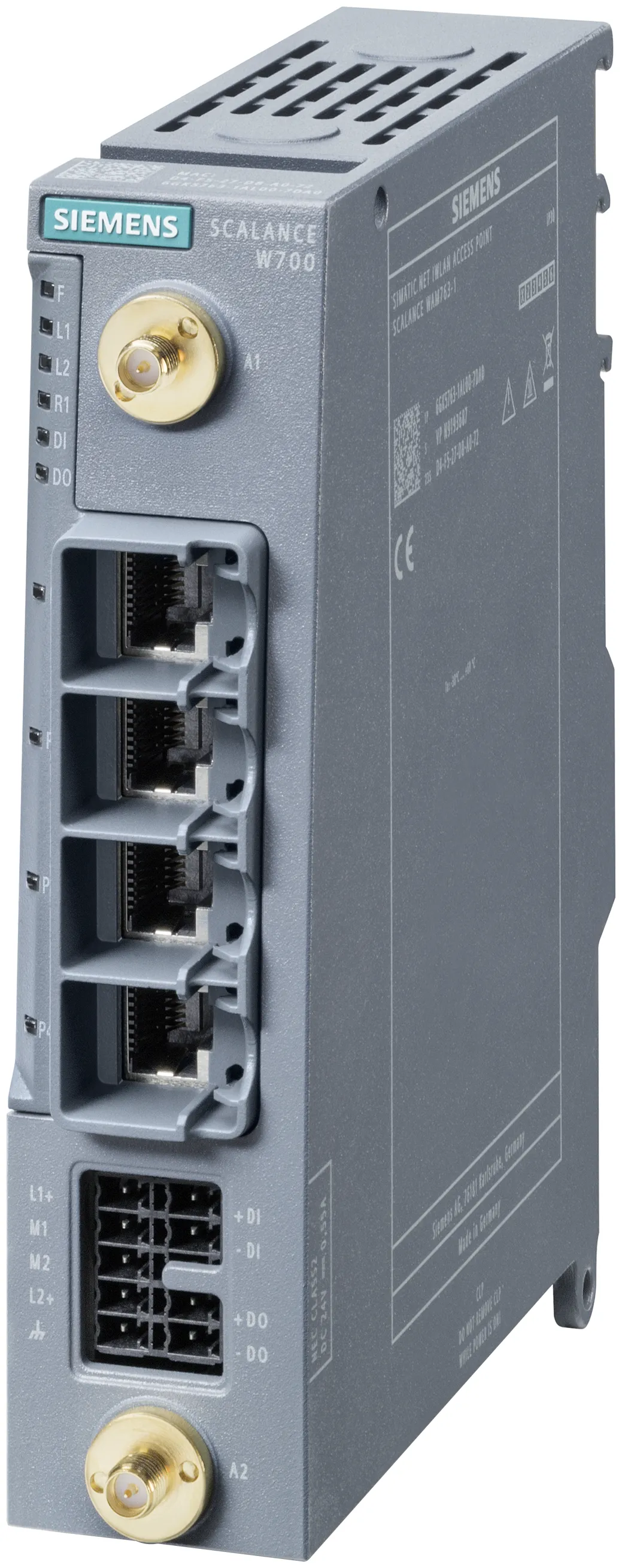 6GK5763-1AL00-3DA0 klient IWLAN SCALANCE WUM763-1 Wi-Fi 6 2.4/5 GHz 4x RJ45 IP30