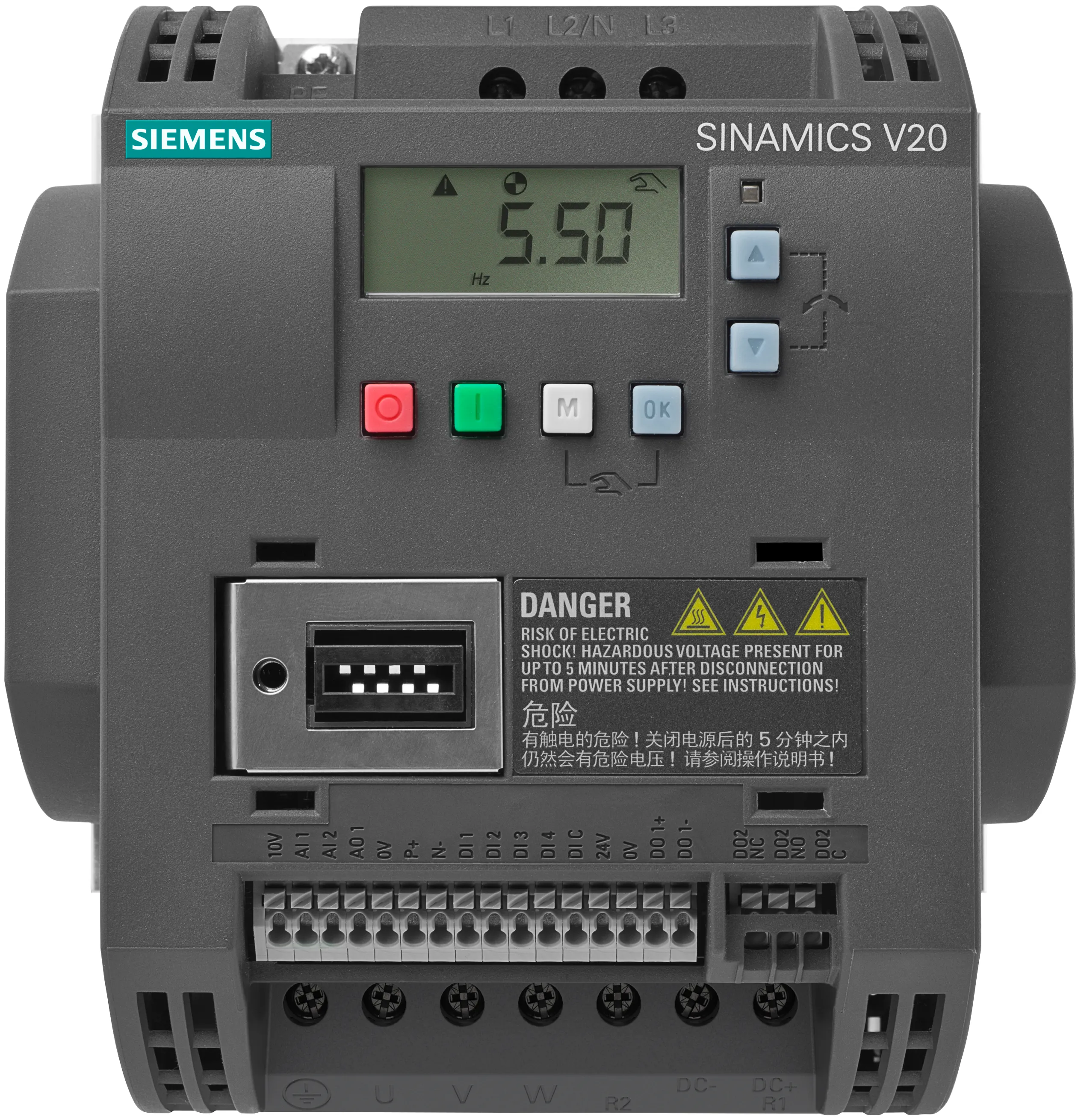 6SL3210-5BE22-2CV0 Siemens SINAMICS V20 falownik 2.2kw 3AC filtr C3